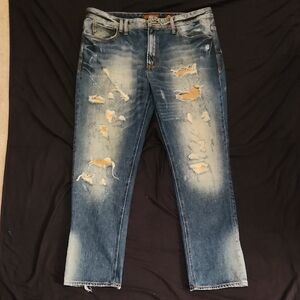 Akoo Men's Distressed Denim Jeans
